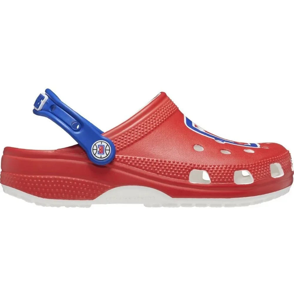 Crocs Men's Los Angeles Clippers NBA Classic Slip On Clogs Red Logo Size M10 W12